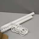 Tension Curtain Rod 51128 In(10Ft), No Drill Shower Curtain Rod for Bathroom, Long Curtain Rod for Window Patio,Adjustable Heavy Duty Tension Rod Closet Rod Renter Friendly No Tools Never Rust, White