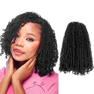 10 Inch 10 Packs Yanky Twist Crochet Hair Pre-twisted Natural Black Kinky Mini Spring Twist Small Curly Senegalese Twist Braids (1B)