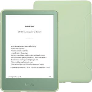 Case for 11th Generation 6" Kindle Cover - Slim Fit TPU Gel Protective Case Cover for 2024 New Kindle, Matcha