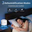44oz(1.3L) Small Dehumidifier for Home Auto-Off Quiet Portable Dehumidifier with 3 Modes 10 Color Lights 4 Timer Settings for Bedroom Bathroom Closet (215 sq.ft)