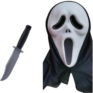 Festive Find Store Scary Scream Face Mask for Halloween Horror Scream Face Mask for Halloween Costume Cosplay Party Mask
