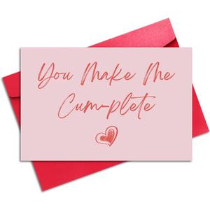 2 x LYMEQING Raunchy Valentines Day Card for Him Her, Funny Valentines Day Card for Wife Husband Partner (#173)