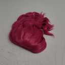 Hot Pink Wigs for Women Short Curly Wavy Pink Wig for Girls Short Bob Wig With Bangs Heat Resistant Synthetic Wigs for Cosplay Costume Party(Rose Red wig)