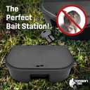 Exterminators Choice Mouse Bait Station Kit - Heavy-Duty Indoor & Outdoor Use - Bait Stations for Yard - Secure Key-Lock Design - Pack of 6, 1 Key, Black, 4.75in x 3.5in x 1.25in