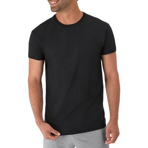 Mens Undershirt Packs, Stay-Tucked Soft Cotton Undershirts, Best Undershirts for Men, White/Black/Asstd Multipacks (L, Pack of 6)