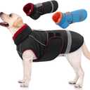 SUNFURA Large Dog Coat, Dog Jacket for Winter, Warm Pet Winter Coat for Cold Weather, Thick Fleece Jacket for Large Dogs, Pug, French Bulldog, Pitbull, Black X-Large Black