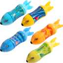 Kiddie Play Diving Pool Toys for Kids, Swimming Pool Torpedo, Shark Pool Toys 5 Pack