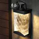Lamomo Motion Sensor Outdoor Lights, LED Integrated Porch Lights, 1200 Lumen Dusk to Dawn Outdoor Scones for House, 13W, Modern, Black, Energy Saving (1pcak)