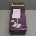 JERDON Lighted Tabletop Magnifying Mirror - LED Makeup Mirror with 5X Magnification in Nickel Finish - Model JRT910NL