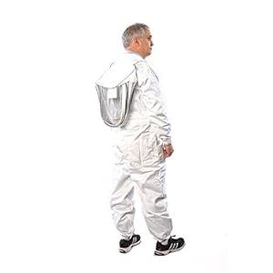 FOREST BEEKEEPING SUPPLY Premium Cotton Beekeeping Suit with Fencing Veil Suitable for Beginner & Commercial Beekeepers Brass Zippers Thumb Straps Hive Tool Pockets-Medium