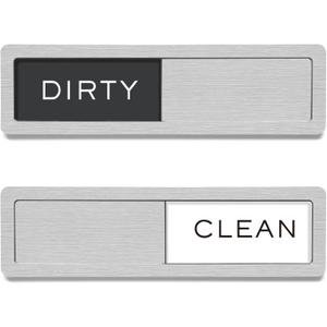 Dishwasher Magnet Clean Dirty Sign, Strong Magnet Non-Scratch Clean Dirty Magnet for Dishwasher, Easy to Read & Slide