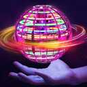 2024 Hot New Flying orb Ball Spinner Magic 360 Rotating Hover Mini Drone Led Flying Orb Ball Toy Flying Spinner (Pink)