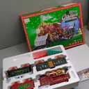 Train Sets-Electric Train Set for Boys, Christmas Train for Around The Tree w/Steam Locomotive Engine with Light&Sound,Carriage&Train Tracks, Battery Operated Train Toys for Toddlers Kids 4-7