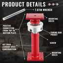 Adjustable Screw Jack Post for House Leveling, Manufacturing House Jacks with Wrench Screw Steel Shores, Range of Adjustment(9.5''-15'',Red,4 Pcs)