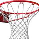 Spalding Regulation Size 18" Steel Basketball Rim with Net Included | Choose from Fixed or Breakaway | Replacement Rim for Indoor or Outdoor Hoop (Breakaway - Slam Jam - Red)