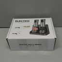 Electric Salt and Pepper Grinder Set 2 Pack, Adjustable Grinding Speed Adjustable Coarseness, Rechargeable Automatic Salt Pepper Shakers Stainless Steel Large Capacity for Kitchen, Dining or Camping