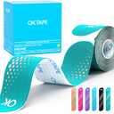 OK TAPE Synthetic Kinesiology Tape Precut Strips, Waterproof Kinesiology Athletic Tape for Joint & Muscle Support, Reflective and Durable K Tape, 2in16.4ft Roll 20PCS | Blue and Green
