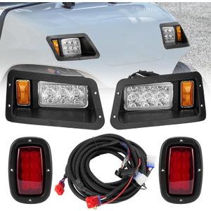 LED Headlights and Tail Lights Kit Compatible Yamaha G14, G16, G19, G22 Golf Cart Models