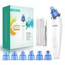 VOYOR Blackhead Remover Pore Vacuum - Electric Face Vacuum Pore Cleaner Acne White Heads Removal with 6 Suction Heads (BR410)