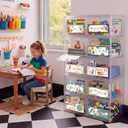 10-shelf School Subject Storage Organizer Clear Plastic Drawer Bins with Classroom Subject Labels Stackable Storage Organizer for School Supplies Homeschool Classroom Organization for Kids