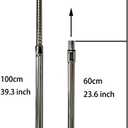 EZ SPARES 32mm(1-1/4inch) Wand for Central Vacuums with Adjustable Length 39.3 Inch, Telescopic Hose Metal Vacuum Wands Plated Chrome