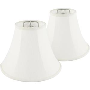 Bell LampShade 6x13x9.3 inch Set of 2, Replacement Lamp Shade for Table Lamp and Floor Lamp, Fabric Linen, Foldable lampshade (Ivory Linen)
