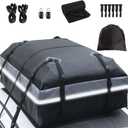 Car Rooftop Bag Cargo Carrier Bag 21 Cubic Feet Waterproof Heavy Duty for All Cars with/Without Rack Including Anti-Slip Mat 2 Luggage Locks 2 Extra Straps 6 Strong Nylon Straps Storage Bag