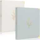 Aesthetic 3 Ring Binder Set of 2 - Sturdy 1 Inch Binder Fits Letter Sized Paper - A Cute Holder for Women or Men with Pocket Easily Organizes Your Paperwork for School, Office or Work