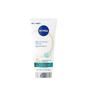 NIVEA Skin Firming & Toning Body Gel Cream with Q10, Hyaluronic Acid and Vitamin C, Clinically Tested Skin Firming & Toning Cream, 72Hour Moisture, 6.7 Oz Tube