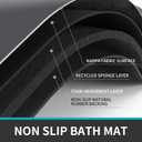 Bathroom Rugs Set 3 Piece, Bath Mat with Toilet Mats U-Shaped Non-Slip Water Absorbent Rubber Bathroom Mats for Tub, Shower and Bathroom 20"x32"+20"x47"+20"x24", Grey