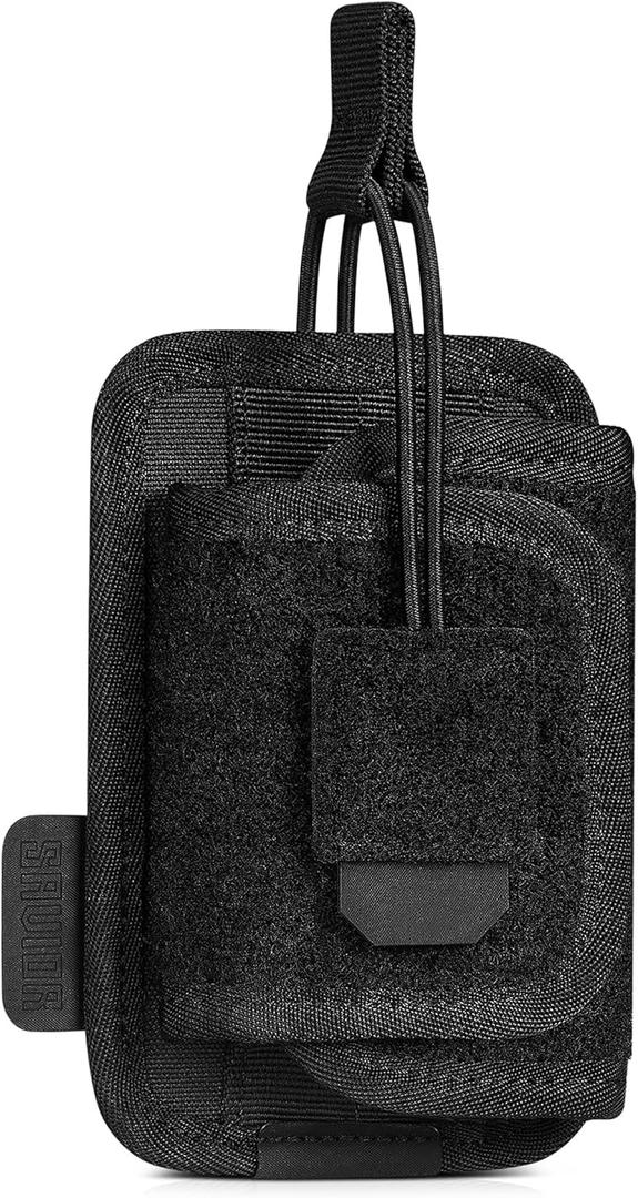 Savior Equipment Tactical Pistol Holder Revolver Holster Universal Carrier to Fit Most Handguns with Mounted Light/Laser/Sight/Optics, Paracord Retention Strap, Hook-Backed Panel (1-Pack)
