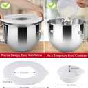 7 QT Stainless Steel Mixer Bowl for Kitchenaid Stand Mixers, 7 Quart Bowl-Lift Stand Mixerwith Lid