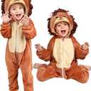 Toddler Baby Animal Costume Kids Toddler Dinosaur Lion Halloween Costume with Tail, Soft Dress Up for Baby Boys Girls 12M-18M