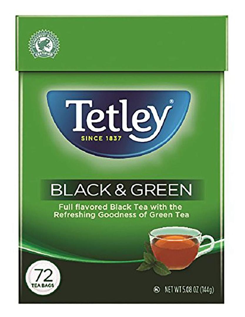 Tetley Teabags, Black and Green, 72 Teabags, BBD: 08/11/2028