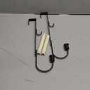 Amyhill 2 Pcs Christmas Wreath Hanger for Front Door with Holder 15 Metal Wreath Hanger Hook with 2 Battery-Operated for Christmas Holiday Front Door Decor