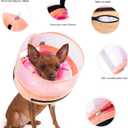 Inflatable Dog Cone Collar with Enhanced Anti-Licking, Soft Neck Donut for Dogs Cats, Recovery Pet Cone Collar After Surgery for Medium Dogs (Donut Pink2, Medium)