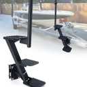 Boat Trailer Steps, Heavy Duty Trailer Tongue Steps with Handle, Universal Fit for 3" x 3", 4" x 4" & 3" x 5" (3 Step, Textured Tread)