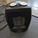 BLACK+DECKER Personal Ceramic Heater, Space Heater for Office Desk, Home Office & Personal Use Desk, 2 Heat & Fan Only Settings, Adjustable Thermostat, BHDC201, Black