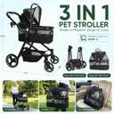 3-in-1 Foldable Pet Stroller for Dogs/Cats