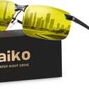 Night Driving Glasses For Men Night Vision Glasses Anti Glare Glasses Anti Headlight Glare For Commute & Long Drives