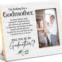 JioJio Chan Godmother Proposal Gift Picture Frame, Will You Be My Godmother, Baby Announcement, Baptism Shower, Christening Gifts for Godparents from Godchildren, 4x6 inch Photo (white02)
