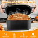 Oval Dutch Oven for Bread Baking, Pre-seasoned Cast Iron Bread Pans for Homemade Bread, Even Heat Distribution Sourdough Baking Pan, 3.6Qt