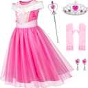 Princess Costume Girls Birthday Party Dress Up With Accessories (10-11 Years, Style2)
