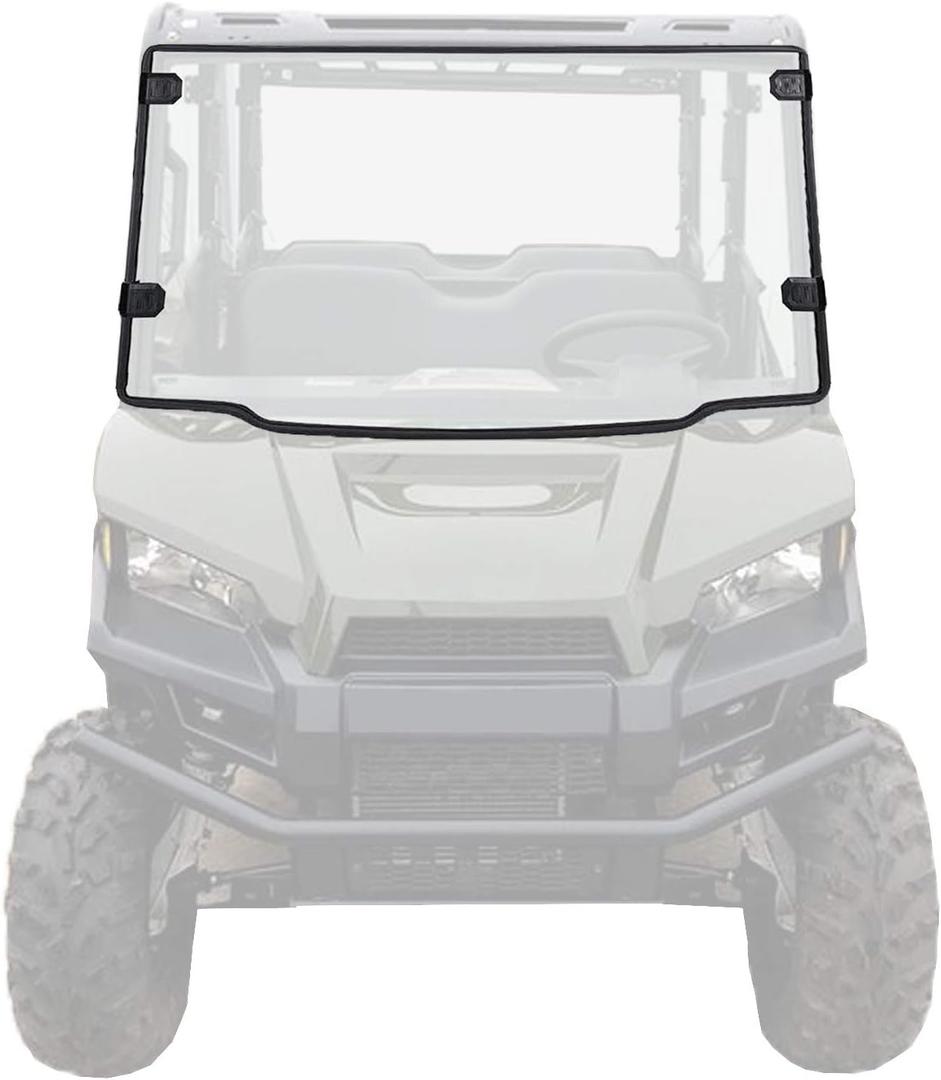 Front Full Windshield Replacement for 2015-2021 Polaris Ranger Midsize 570 500 Crew EV ETX Scratch Resistant 1/4 Inch Thick PMMA Windscreen