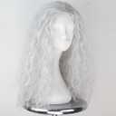 Witch Wig Old Lady Wig Women Long Grey Curly Costume Wig Cosplay Halloween Hair