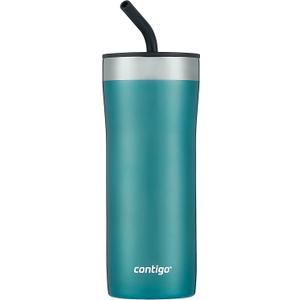 Contigo Streeterville Stainless Steel Tumbler with Straw, Bubble Tea, 24oz.