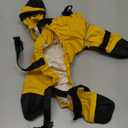 ASENKU Dog Shoes for Small Dogs, Soft Adjustable Dog Boots & Paw Protectors, Waterproof Anti-Slip Dog Clothes with Boots for Rainy Days, Running, Hiking, Outdoor Walking (Yellow, XS)