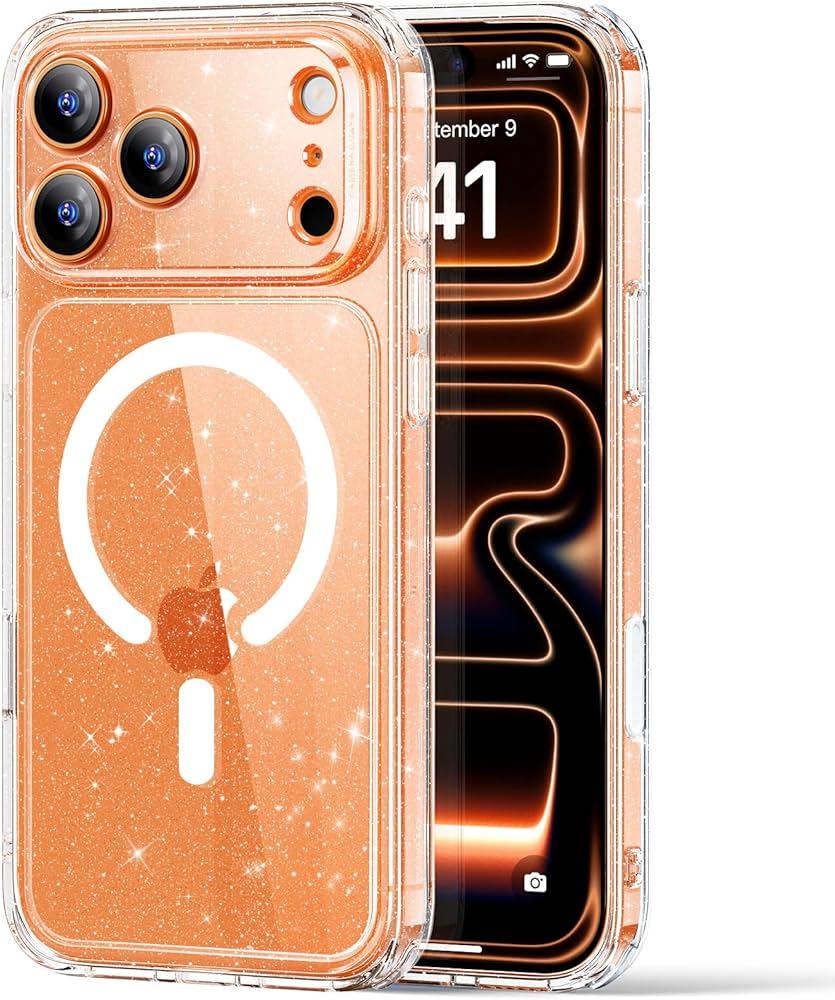 ESR for iPhone 17 Case Set, 1 Tempered-Glass Screen Protector, 1 Set of Lens Protectors, Military-Grade Protection, Yellowing and Scratch Resistant MagSafe Case, Classic Series, Clear Shimmer