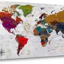 ZEYDRT Canvas Wall Art map Wall Art for Office Living Room Home Decorations world map Canvas Art Wall Decor Wall Decoration Vintage map of the world Office for Home Bedroom Decoration24 x48