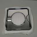 Upgrade SGP-400 Heavy Duty Square Gas Range Drip Pans 7.75" Silver Chrome Square Gas Range Drip Pans Replacement for WP786333, AP6011553, PS11744751-4 Pack, Silver